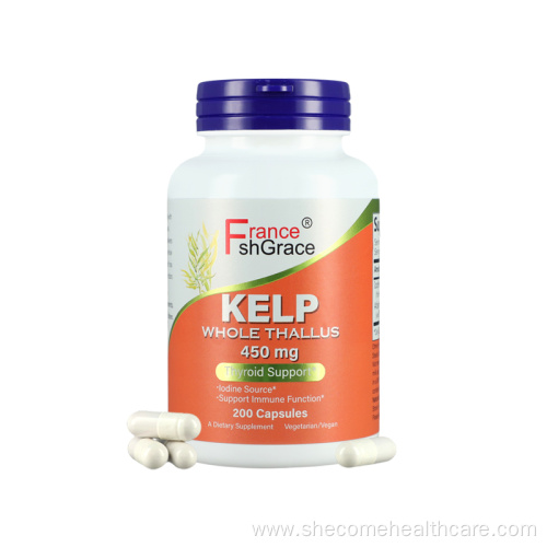Kelp Natural Iodine Supports Healthy Thyroid Kelp Capsules